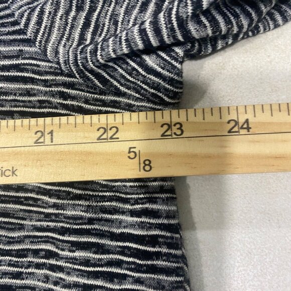 Chicos 3 Open Front Cardigan Womens Size US XL Striped Black & White Knit Lagenl - Picture 8 of 12